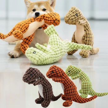 Șoricel Pentru Jucării Dinozaur Feisty Produse Pentru Animale De Companie Câine Mestecați Jucării De Pluș Pentru Câini Jucând Musca Striga Pet Shop Noutate Produse