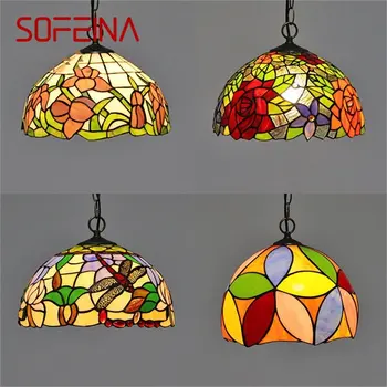 SOFEINA Tiffany Pandantiv Lumina Contemporane Lampă cu LED-uri Corpuri de iluminat Decorative Pentru Casa Sufragerie
