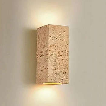 Led Wabi-sabi Lampă de Perete Square Nordic Ciment Hol Dormitor Restaurant Retro Decor de Perete de Lumină Noptiera Coridor Tranșee Designer
