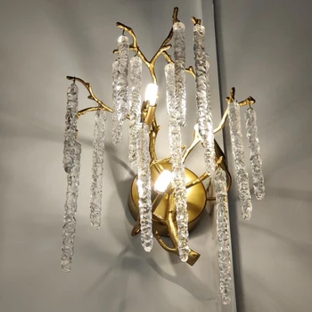 Lux living vila Cristal sconces design modern de iluminat decorativ de aur/argint ramură sconces