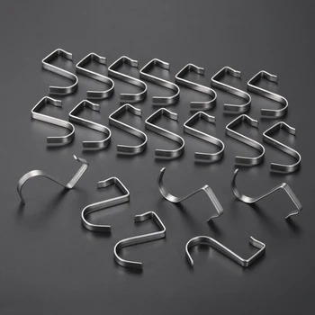 20 BUC Plat S Cârlige de Metal de Argint în Formă de S Agățat Cârlige pentru Bucătărie, Baie, Dormitor și Birou Acasă de Stocare 45*20mm