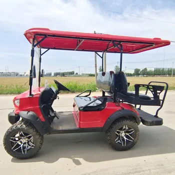 Noi 4+2/6 Locuri China Fabrica Personalizat Club Auto Baterii Cărucioare De Golf Electric Golf Buggy Cu Panou Solar