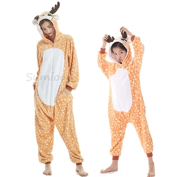 Cerb De Crăciun Trusou Copii Unicorn Kigurumi Pijamale Pentru Copii Animale Traverse Pătură Copil Costum De Iarnă Fată Băiat Salopeta