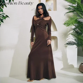 Moda Frumusete Maro Rochii de Seara Cut-Out Ruched Podea-Lungime Speciale Formale Stil Petrecere Rochie Pentru Femei 2024 vestidos de gala