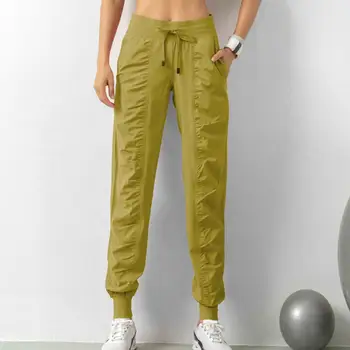Femei Pantaloni Femei Pantaloni Harem Moale Respirabil pentru Femei Pantaloni cu Talie Înaltă Cordon Elastic Glezna-banded Liber pentru Sport