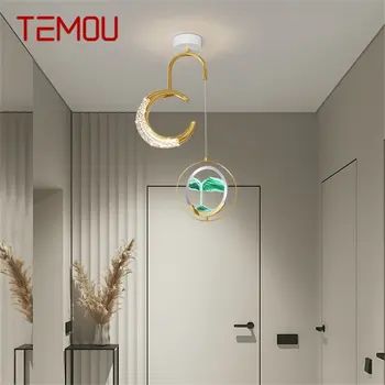 TEMOU Contemporane de Aur Pandantiv Lumini LED-uri Creative Clepsidra Lampă de Agățat pentru Acasă Culoar Corpuri de Decor