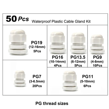 Cablu Glanda Set Impermeabil Nailon Reglabil PG/M Fir Conector Fixare Garnitura Gama de Conectori din Plastic