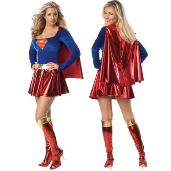 Femeile Petrecere De Halloween Doamnelor Superfemei Super-Erou Rochie Fancy Întreb Costum Super Fata
