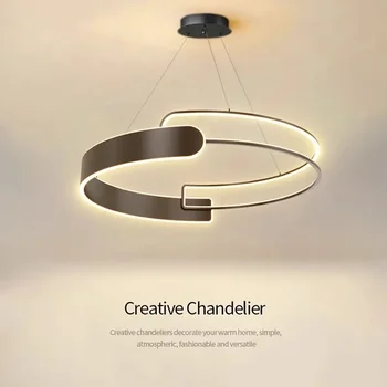 Modernă cu LED-uri Lampă de Pandantiv Pentru Living Dining Dormitor de Lux Agățat Lampă De Plafon Decor Acasă Reglabil de Prindere Luciu