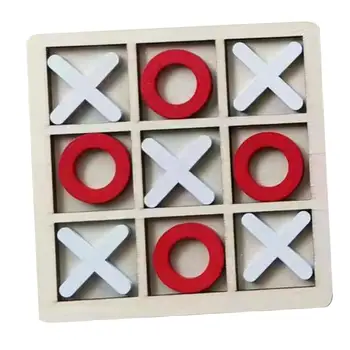 Tic TAC Deget de la picior de Lemn Tabla de Joc XO Masă Jucărie Clasic Manual XO Joc de Șah Bord Zerouri și Cruci pentru Interior Exterior Adulți
