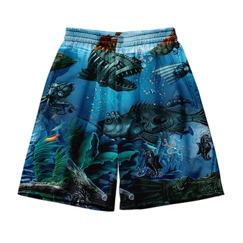 Hawaiian Beach Shorts pentru Bărbați și îmbrăcăminte pentru femei tipar digital 3D casual pantaloni scurți de Moda pereche de Pantaloni