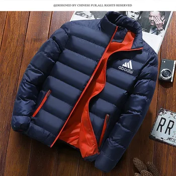 2023 Nou Tipărite de Brand pentru Bărbați în Picioare, Gât Jachete de Iarnă se Potrivesc Îngroșat Haine de Bumbac