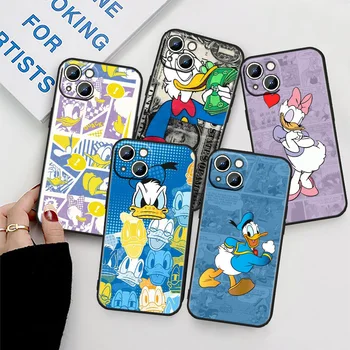 Duck Donald Desene animate Pentru Apple iPhone 11 Telefon Caz 14 13 12 XS XR X 8 7 6 5 5S 6S SE Pro Max Plus mini Capac Negru