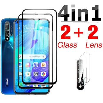 4in1 Ecran Protector de Sticlă de Protecție Pentru Huawei Nova 5T Nova5 5 T T5 Nova5t YAL-L21 L61 L71 L61D Lentilă aparat de Fotografiat Temperat Film
