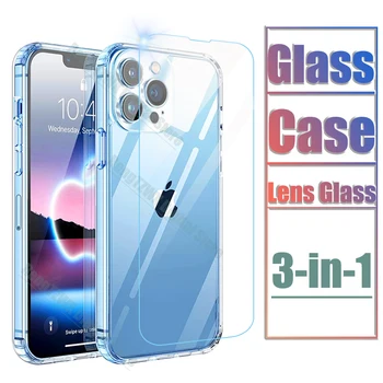 De lux Transparent, rezistent la Șocuri Silicon de Caz Pentru iPhone 13 12 11 Pro Max Mini sticla 11 X Xr XS X 8 7 6s Plus Capacul din Spate