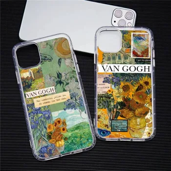 Van Gogh Telefon Caz Pentru Iphone 15 11 13 14 Pro Max 7 8 Plus X Xr Xs Max Se2020 12mini Capac Transparent