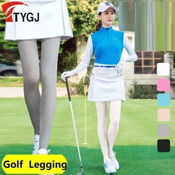 Translucid Elastic Legging Ciorapi Femei de protecție Solară Respirabil Golf Tenis în aer liber Pantaloni UV-dovada Subțire de Lumină Lină picior Ciorapi