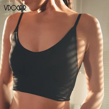 VDOGRIR Sexy Tancuri Crop Top din Bumbac pentru Femei de Vară de Bază Crop Top Streetwear fără Mâneci Culoare Solidă Lenjerie Femei Intimii Rezervor