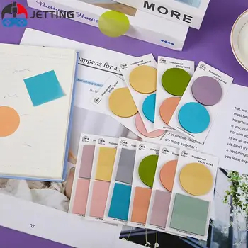 1Set Morandi Culoare Transparent Lipicios Note Memo Pad Autocolante de zi cu Zi Pentru a Face Lista de Hârtie Notă Pentru Elev de Birou Rechizite