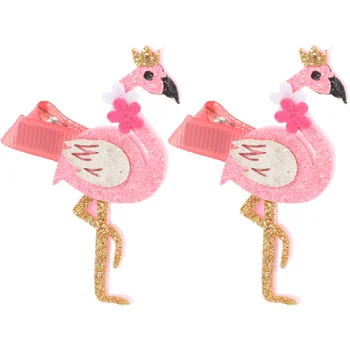 2 Buc Copiii lui Ac de Păr Fată Clipuri Flamingo Forma de Ac de păr Accesorii Copii Hawaiian Decor