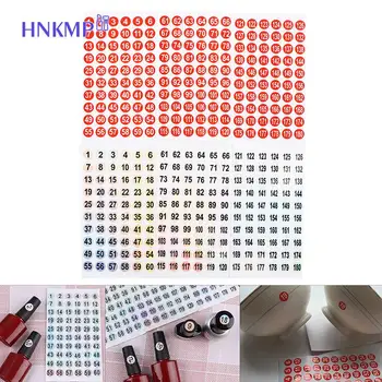 3Sheets Numărul Autocolant 1-180 Eticheta Pentru lac de Unghii de Culoare Rotund Holograma Marcarea