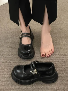 Pantofi Femei 2023 Adidași De Culoare Albă Femeie Încălțăminte Saboți Platform Oxfords Toamna Rochie Nouă Liane De Vara Din Piele Toamna Microfibra
