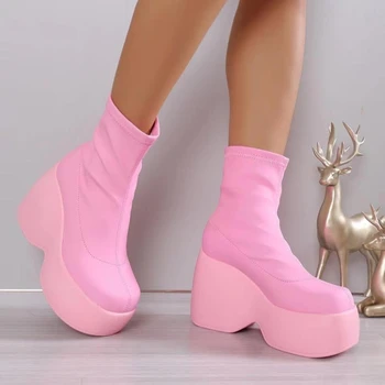 Pantofi pentru Femei 2023 Noua Platforma Cizme pentru Femei de Moda Punk Cizme de 12 CM Toc Înalt Cizme la Modă Partid Cosplay Femei Pantofi Zapatos