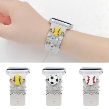 Curea Inel Decorativ Pentru Apple Watch Formatia Diamant Ornament Bratara Decor Farmecele Metalice De Silicon Curea Accesorii