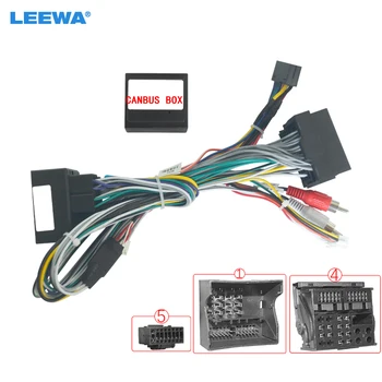 LEEWA Masina 16Pin Puterea Fasciculului de Cabluri Cablu Adaptor Cu Canbus Pentru Peugeot 407 04-09 Instala Aftermarket Android Stereo Sârmă
