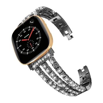 Bling Watchband pentru Fitbit-Versa 3 Bratara/ Versa 4/ Fitbit Sens 2 Bratara de Metal Subțire de Înlocuire Curea de Femei Bijuterii Moderne