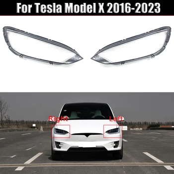 Pentru Tesla Model X 2016-2023 Mașina din Față Faruri Capacul Farului Abajur Lampcover Cap Lampa Capace Lentile de sticlă Coajă Capace