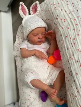 BZDOLL 20inch Silicon Moale Adormit Renăscut Copil cu 3D-vopsea de Piele Vizibile Venele Papusa Ca Real Bebe Pânză Corpul Jucărie Pentru Fata Cadou