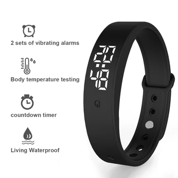 Smart Watch Sport Brățară de monitorizare Temperatura Corpului Smart Band Vibrații Alarmă Memento Smartband pentru Masculin și Feminin Student
