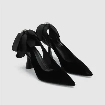 Pompe de Femei Pantofi pentru Femeie Elegant Pantofi cu Toc de Lux Tocuri Înalte, Rochie Negru Stras Stiletto coreean Sexy Nud Petrecere Trendyol