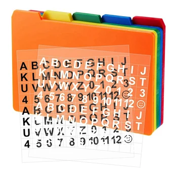 50 BUC Card de Index Ghid de Set Alfabet Autocolant de Card de Index Separatoare de Auto-Adezivă Număr de Autocolante Kit (Mix Color, 3 X 5 Inch)