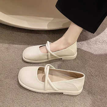 Superficial Apartamente Noi de Pantofi Casual pentru Femei Culoare Solidă Mocasini de Primăvară Deget de la picior Pătrat Doamnelor Pantofi în aer liber Slip-on de Toamnă Zapatos Mujer
