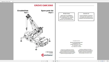 Manitowoc Grove Macarale Toate Modelele Actualizate [01.2021] Spart Părți Manual German PDF DVD