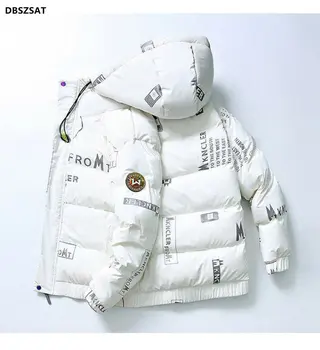 Nouă bărbați de brand de moda de iarnă alb rață jos jacheta versiunea coreeană de tendința de îngroșare scurt geacă casual tineret