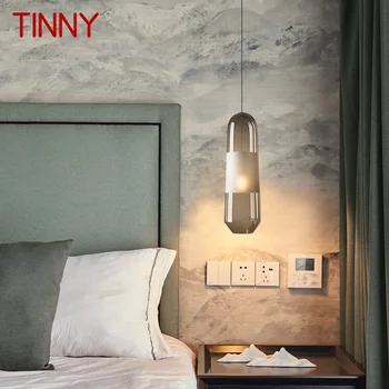 TINNY Nordic Sticla Pandantiv Candelabru Lămpi cu LED-uri Moderne, Creative, Perdeaua de Lumini pentru Acasa, Mese, Dormitor, Noptiera Corpuri de Decor