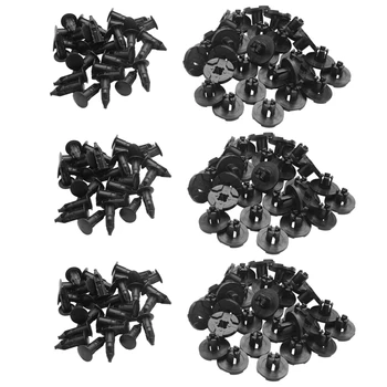90 de Piese Componente de Plastic de 8 mm Gaură Neagră Bara Nit Clip de Închidere