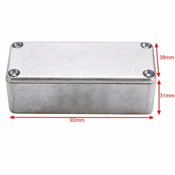 92x38x31mm Argintiu carcasa din Aluminiu 1590A Mini-Proiect Electronic Cutie Die Cast din Aluminiu Cutie Stomp Efecte Pedala de Cabina