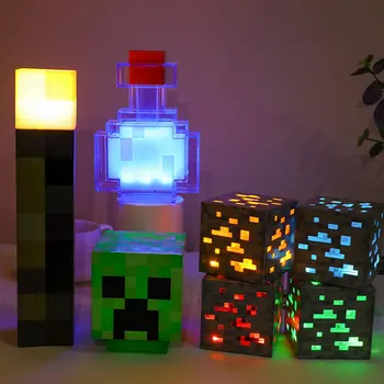 Lanterna Minereu Lanterna LED-uri Lampa de Miner Joc Decorare Camera de Încărcare USB Lampa de Birou Cadou de Vacanță pentru Copii Joc MC Lampa