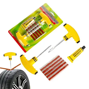 Masina Kit De Reparare Anvelope Heavy Duty Cauciuc Plug Set Universal De Anvelope De Reparații Pentru A Repara Erorile De Înțepături Și Plug Apartamente Set De Patch-Uri Pentru Camion Arb