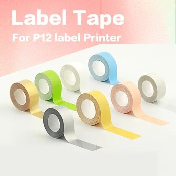 3PK P15 P12 Imprimantă Termică Continuă Eticheta de Hartie 15mm*7m Alb/Transparent Auto Adezive Autocolant Eticheta Banda de etichete Termice Roll