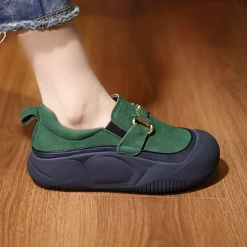 Casual Med Toc Pompe Solid 2024 Noi de Vânzare Fierbinte Slip-on Rotund Toe Pantofi Doamnelor Gura O Lovitură Pompe Zapatos Para Mujeres