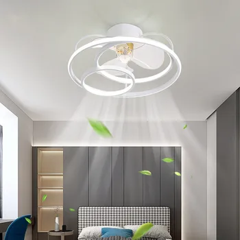 Moderne LED simplu Ventilator de Tavan Lampa cu telecomanda Sufragerie, Dormitor Lampa Silențioasă Ventilator de tavan lampa iluminat Interior