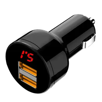 Fierbinte de Vânzare 12V/24V Dual 3.1 Porturi USB Masina de Țigară Încărcător Brichetă Digital cu LED-uri Voltmetru, Adaptor de Alimentare pentru Telefon Tableta GPS
