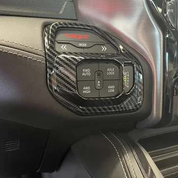 Pentru Dodge Ram 1500 TRX 2021 2022 2023 4 wheel drive comutator Modul de Conducere Buton Capac Panou Ornamental ABS Carbon Cereale Accesorii Auto