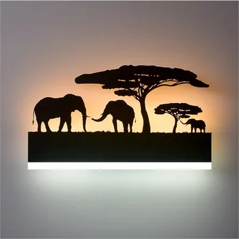 LED Lampă de Perete Negru Creative Model Animal Home Decor camera de zi Dormitor Balcon Scara Culoar de Perete sconces, lămpi de Noptieră