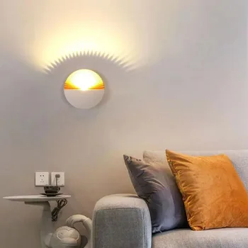 Creative 5W LED Interioară Lampă de Perete din Aluminiu Tranșee Iluminat Acasă Noptiera Dormitor Camera de zi Culoar Decora Perete de Lumină AC85-265V